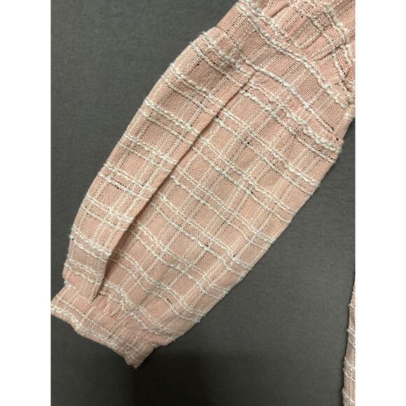 YOINS Women's Pink Plaid Dress Small 90% Polyester 10% Cotton NWT Office Wear - Picture 6 of 9